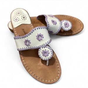 Jack Rogers 8.5 White and Purple Sandals